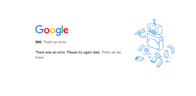 14 Dicembre 2020 problemi per google